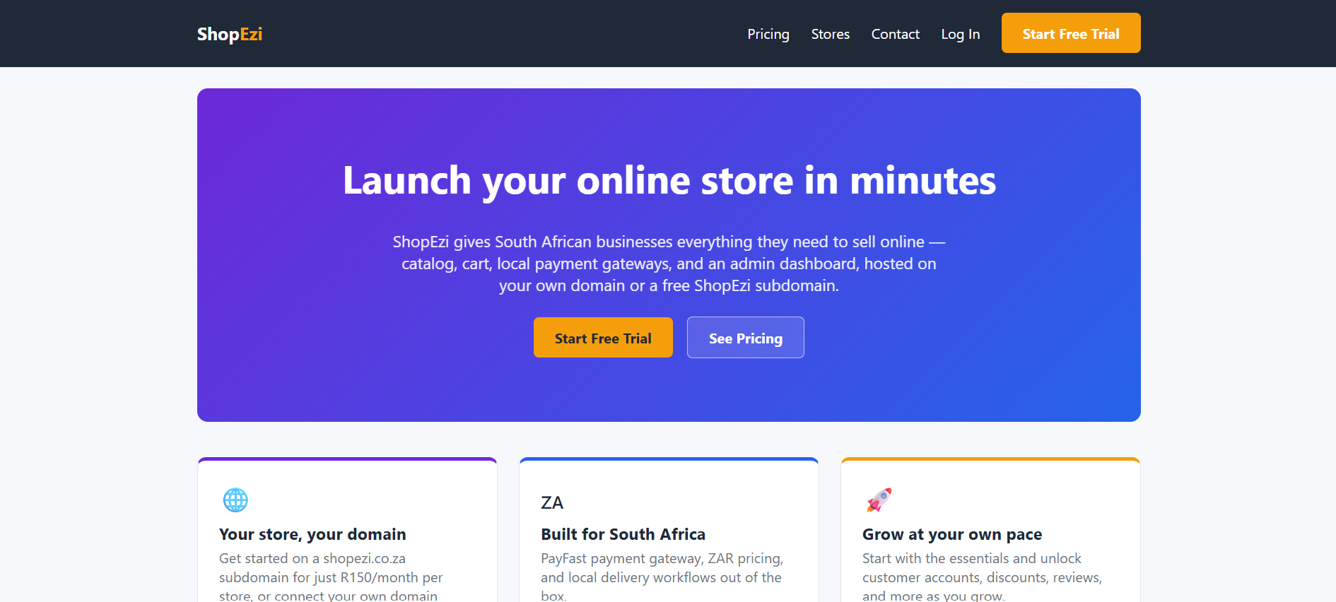 Guppy Market, a store built on ShopEzi